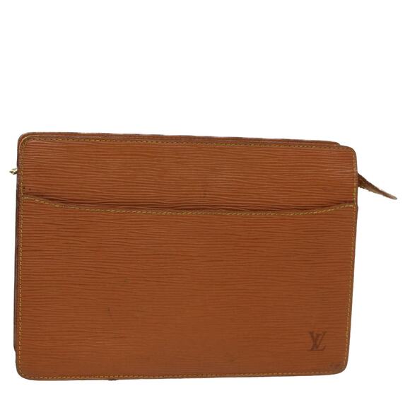 LOUIS VUITTON Epi Pochette Homme Clutch Bag Brown M52528 - Picture 1 of 16